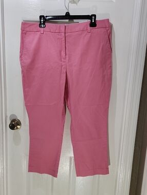 NWT - Lands' End Pink Women's Mid Rise Straight Leg Pant Size 16P